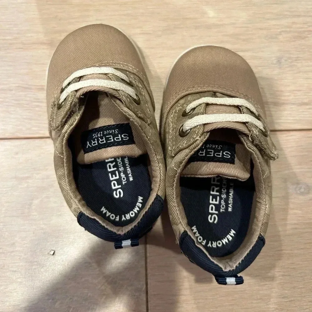 Sperry Unisex-Baby camouflage Spinnaker Crib Jr Washable Sneaker NIB Size 3